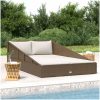 Solsäng brun 110x200 cm konstrotting vidaXL – miniatyr 1