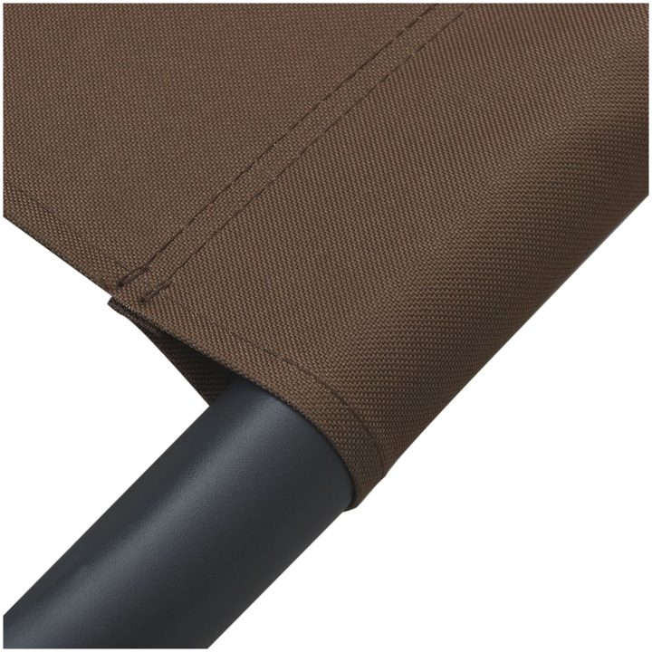 Solsäng dubbel med tak & kudde brun vidaXL 200 x 90 x 112 cm – bild 5