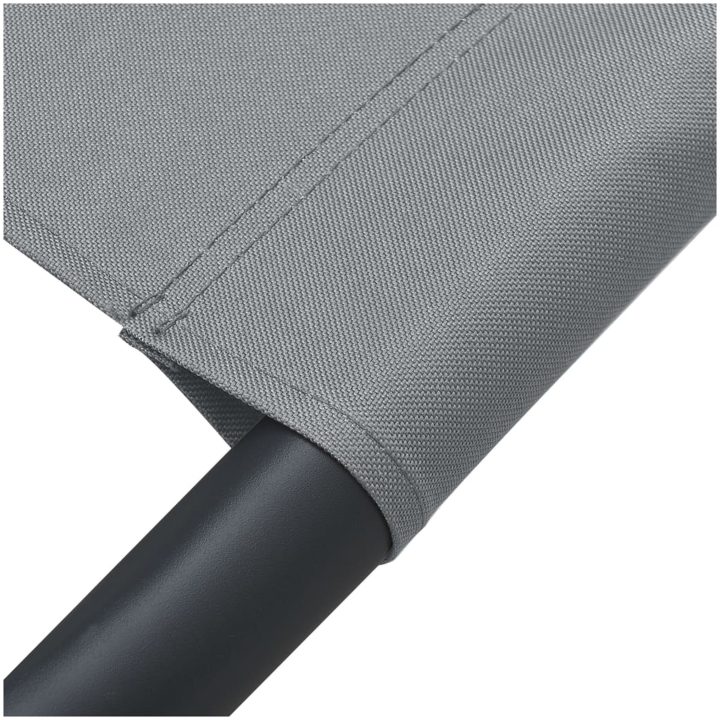 Solsäng dubbel med tak & kudde grå vidaXL 200 x 90 x 112 cm – bild 5