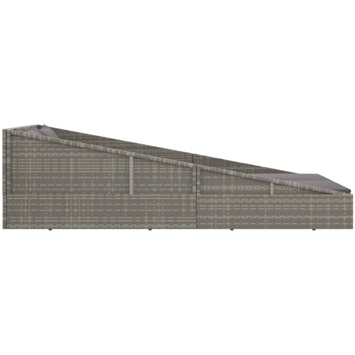 Solsäng grå 110x200 cm konstrotting vidaXL 110 x 200 x 55 cm – bild 4