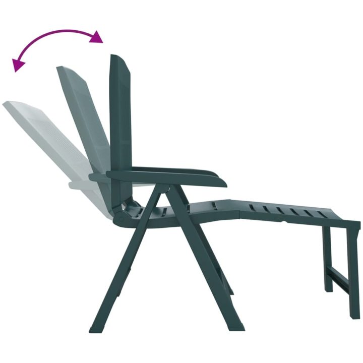 Solsäng grön plast vidaXL – bild 6