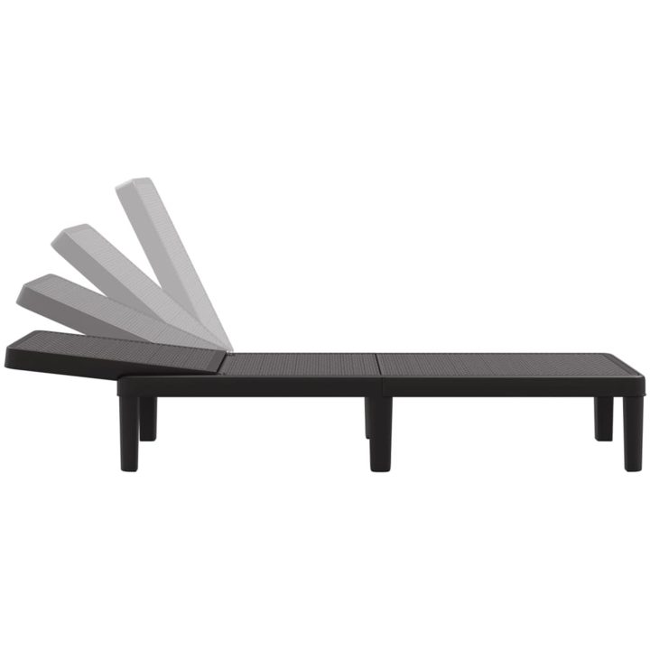 Solsäng justerbar 4 höjder 155,5x57x28 cm polypropen vidaXL – bild 7