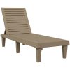 Solsäng ljusbrun 155x58x83 cm polypropylen vidaXL – miniatyr 2