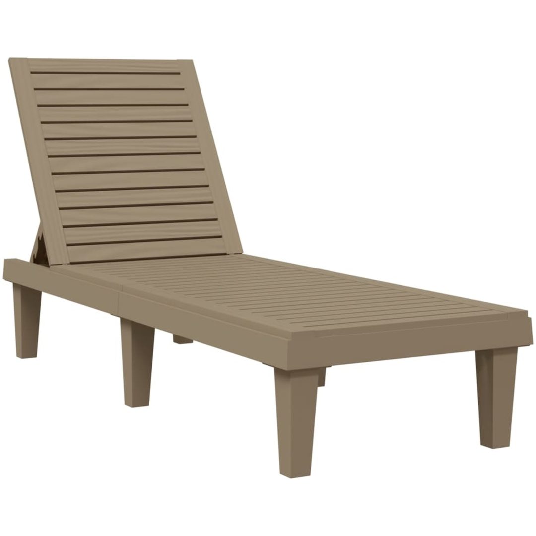 Solsäng ljusbrun 155x58x83 cm polypropylen vidaXL – bild 2