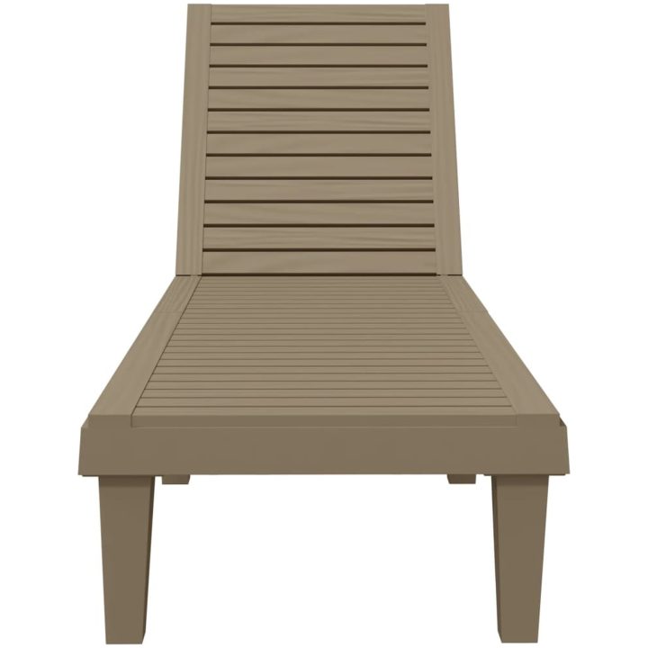 Solsäng ljusbrun 155x58x83 cm polypropylen vidaXL – bild 4