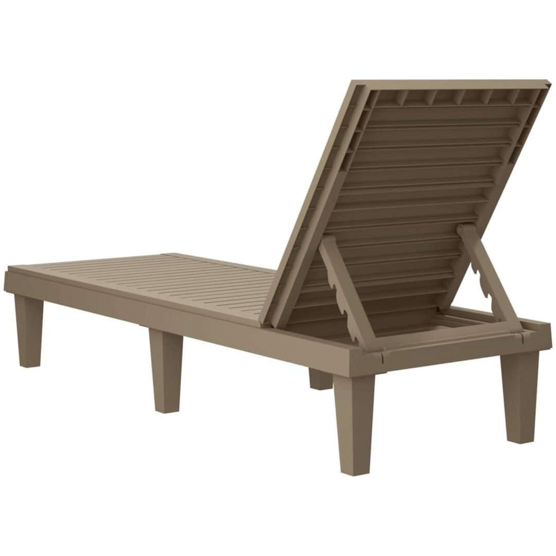 Solsäng ljusbrun 155x58x83 cm polypropylen vidaXL – bild 6