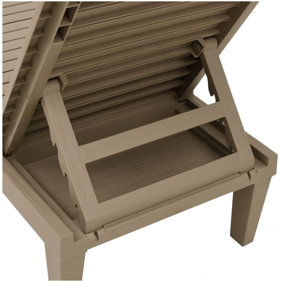 Solsäng ljusbrun 155x58x83 cm polypropylen vidaXL – bild 9