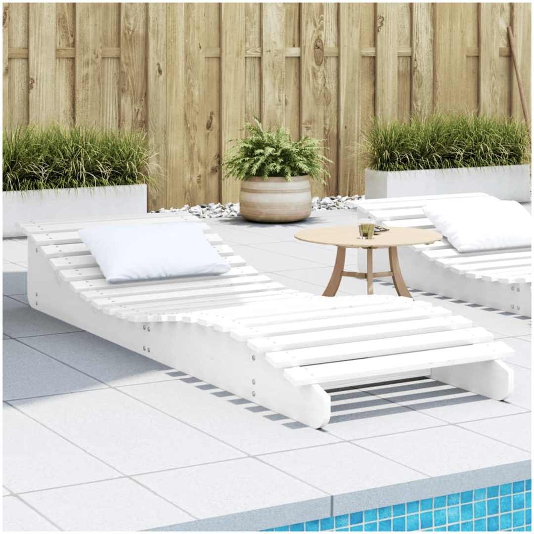 Solsäng massiv furu vidaXL 205 x 70 x 31.5 cm