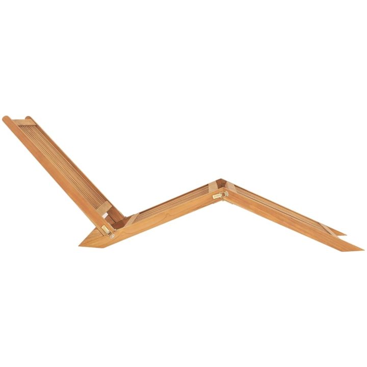 Solsäng massiv teak vidaXL – bild 2