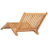 Solsäng massiv teak vidaXL – miniatyr 3