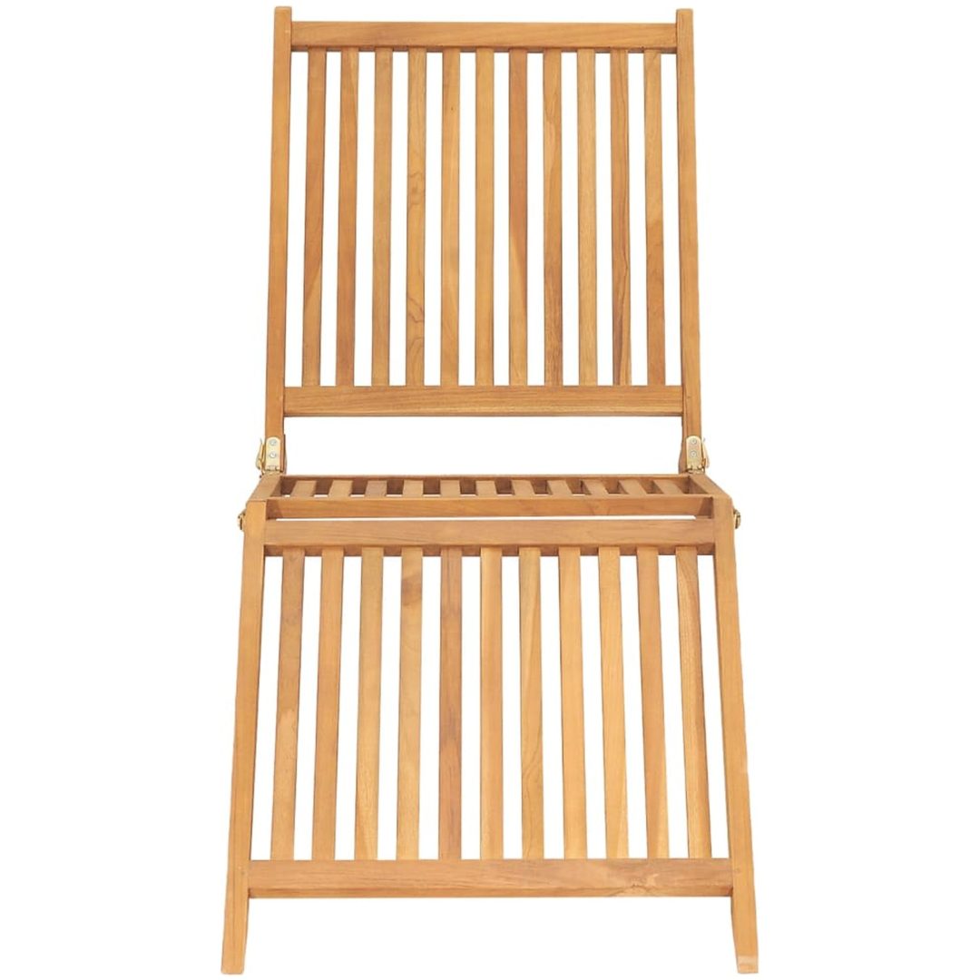 Solsäng massiv teak vidaXL – bild 4