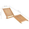 Solsäng massiv teak vidaXL – miniatyr 8