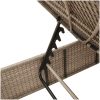 Solsäng med bord och dyna beige konstrotting vidaXL – miniatyr 8