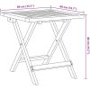 Solsäng med bord svart massivt akaciaträ och tyg vidaXL – miniatyr 8