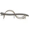 Solsäng med dyna beige 60x199x42 cm konstrotting vidaXL – miniatyr 5