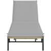 Solsäng med dyna beige konstrotting vidaXL – miniatyr 6