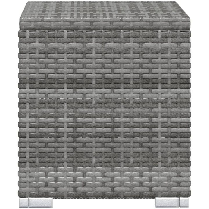 Solsäng med dyna & bord konstrotting grå vidaXL – bild 8