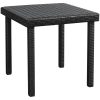 Solsäng med dyna & bord konstrotting svart vidaXL – miniatyr 8