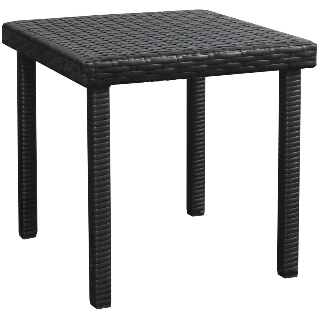 Solsäng med dyna & bord konstrotting svart vidaXL – bild 8