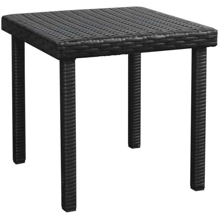 Solsäng med dyna & bord konstrotting svart vidaXL – bild 8