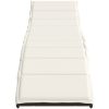 Solsäng med dyna brun 55x199x50 cm konstrotting vidaXL – miniatyr 4