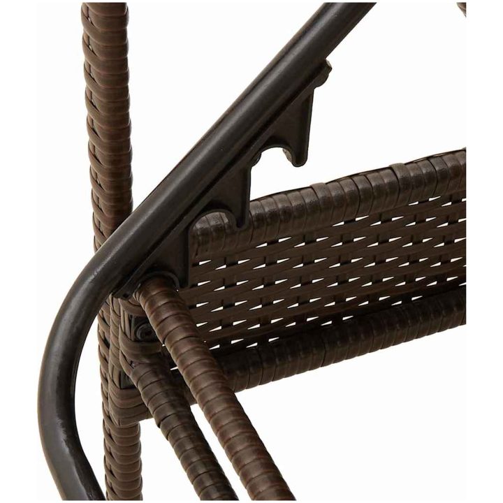 Solsäng med dyna brun 63x200x81 cm polyrotting (endast USA) vidaXL – bild 7