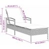 Solsäng med dyna brun 63x200x81 cm polyrotting (endast USA) vidaXL – miniatyr 9