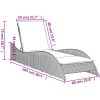 Solsäng med dyna brun konstrotting vidaXL 60 x 205 x 73 cm – miniatyr 9