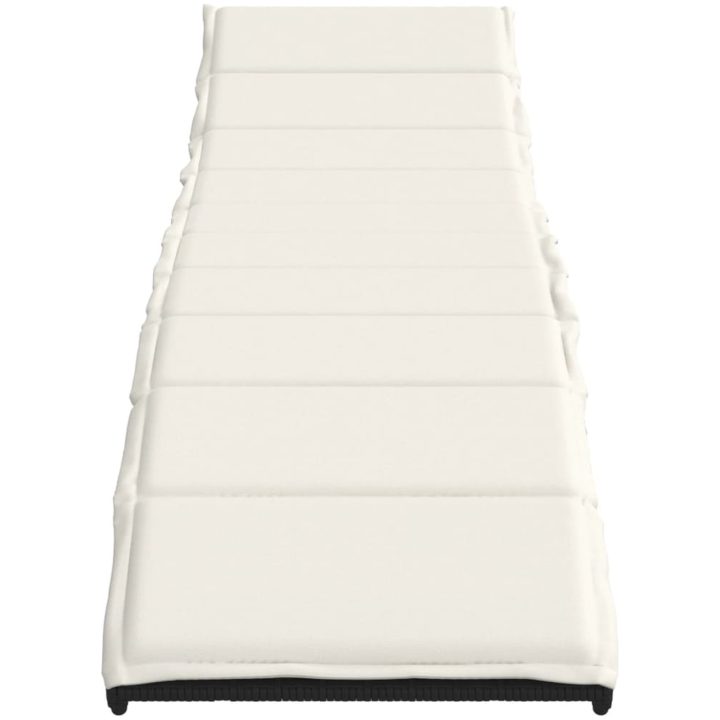 Solsäng med dyna svart 55x199x50 cm konstrotting vidaXL – bild 4