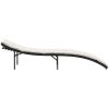Solsäng med dyna svart 55x199x50 cm konstrotting vidaXL – miniatyr 5
