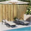 Solsäng med dyna svart 60x199x42 cm konstrotting vidaXL – miniatyr 3