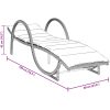 Solsäng med dyna svart 60x199x42 cm konstrotting vidaXL – miniatyr 10