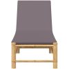 Solsäng med dynor 55x199x30 cm bambu vidaXL – miniatyr 4