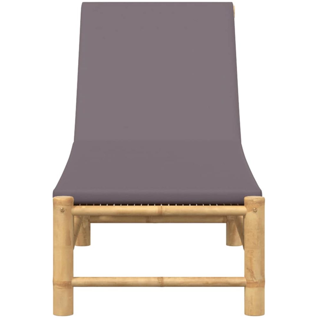 Solsäng med dynor 55x199x30 cm bambu vidaXL – bild 4
