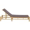 Solsäng med dynor 55x199x30 cm bambu vidaXL – miniatyr 5