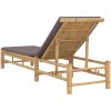 Solsäng med dynor 55x199x30 cm bambu vidaXL – miniatyr 6