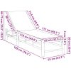 Solsäng med dynor 55x199x30 cm bambu vidaXL – miniatyr 10