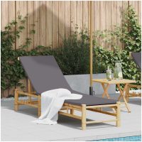 Solsäng med dynor 55x199x30 cm bambu vidaXL