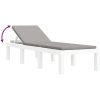 Solsäng med dynor antracit PP vidaXL – miniatyr 5