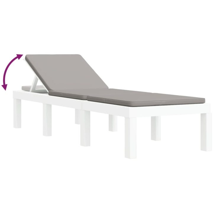 Solsäng med dynor antracit PP vidaXL – bild 5