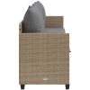 Solsäng med dynor beige konstrotting vidaXL – miniatyr 6