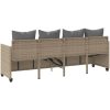 Solsäng med dynor beige konstrotting vidaXL – miniatyr 7