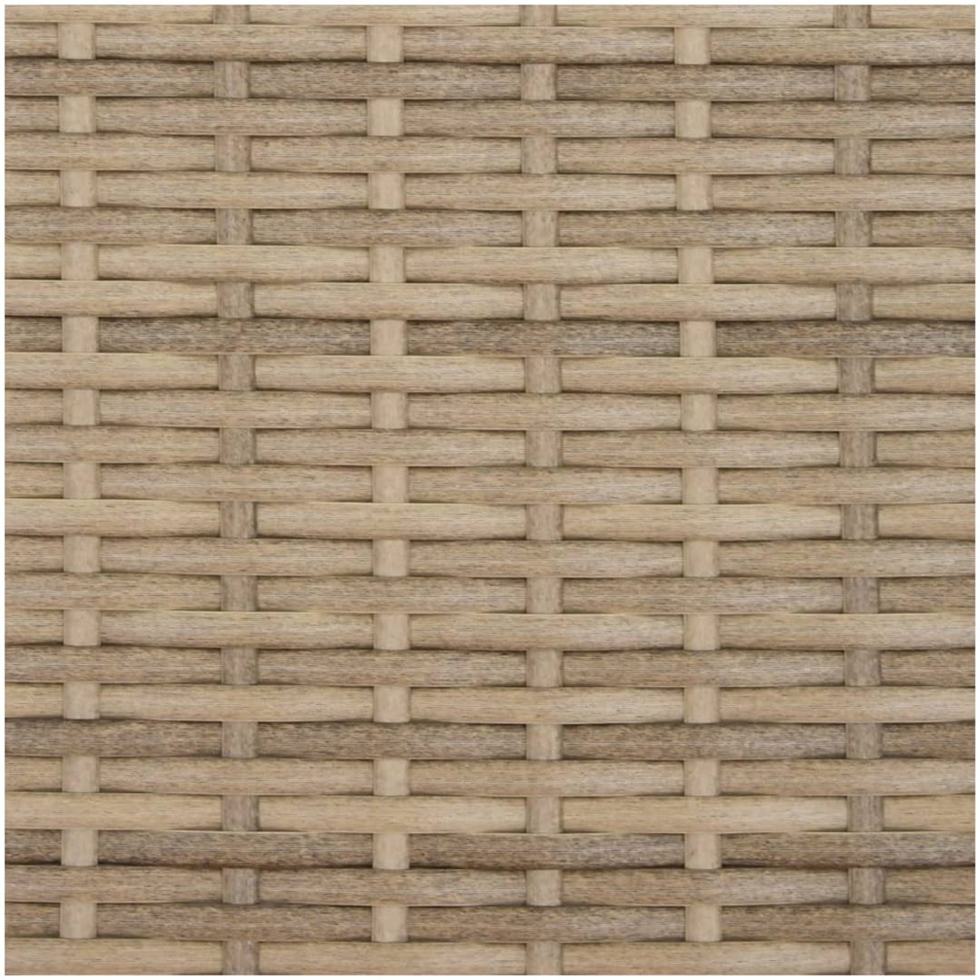 Solsäng med dynor beige konstrotting vidaXL – bild 9