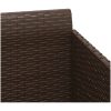Solsäng med dynor brun 182x118x63 cm konstrotting vidaXL – miniatyr 7