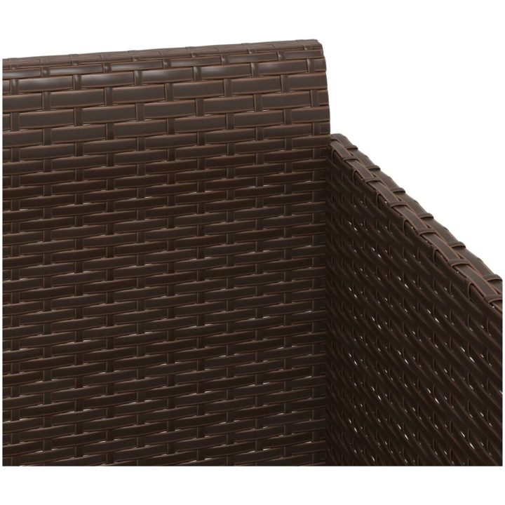 Solsäng med dynor brun 182x118x63 cm konstrotting vidaXL – bild 7