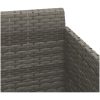 Solsäng med dynor grå 182x118x63 cm konstrotting vidaXL – miniatyr 7
