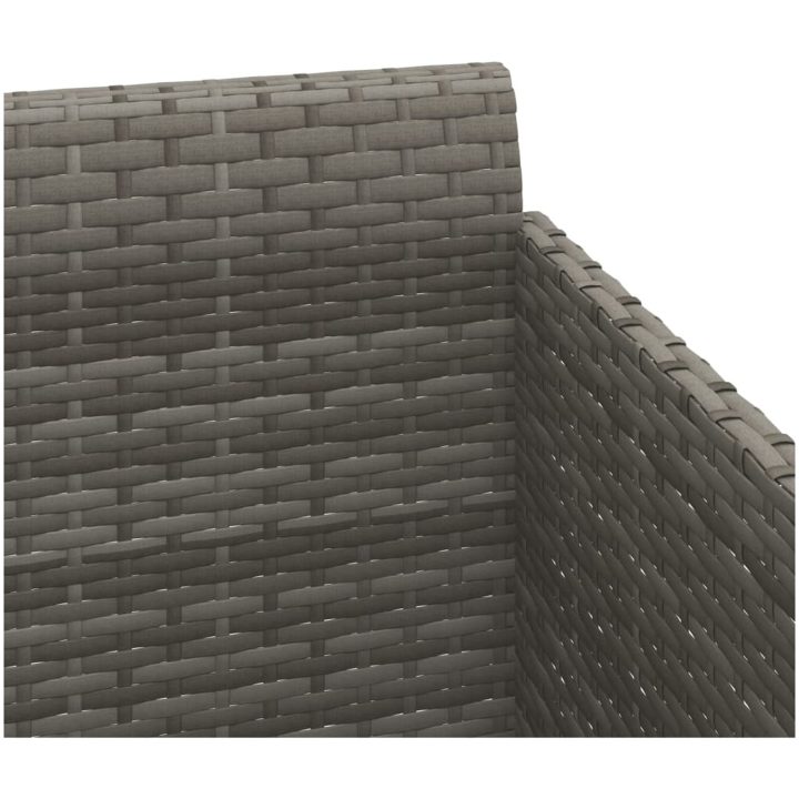 Solsäng med dynor grå 182x118x63 cm konstrotting vidaXL – bild 7