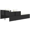 Solsäng med dynor svart 182x118x63 cm konstrotting vidaXL – miniatyr 5