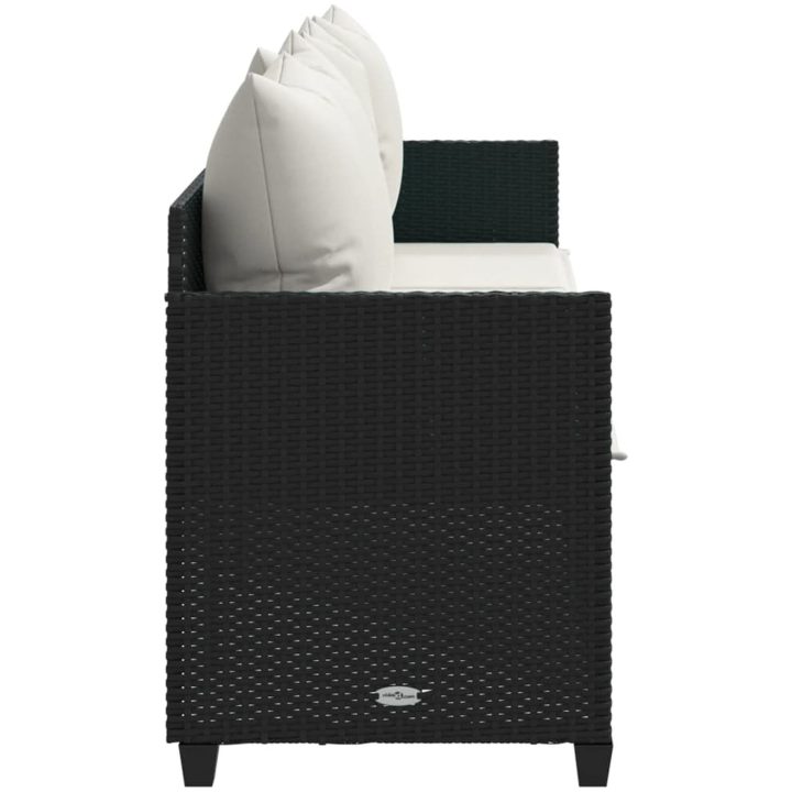 Solsäng med dynor svart konstrotting vidaXL – bild 6