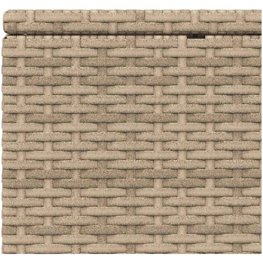 Solsäng med flytande dyna beige konstrotting vidaXL – bild 11